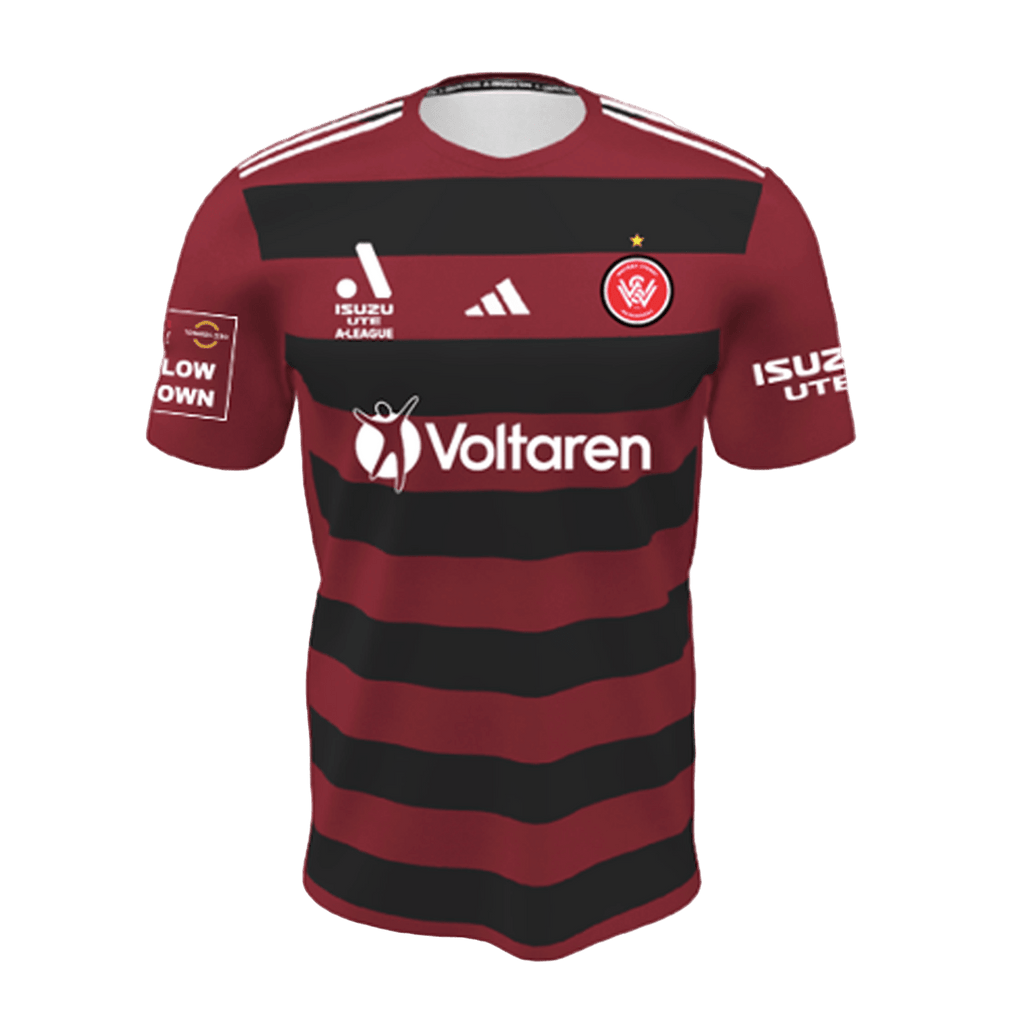 Western Sydney Wanderers 24/25 Home Youth Jersey (HN7843-RED)