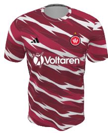 Western Sydney Wanderers 24/25 Warm Up Jersey (HN7840-WHITERED)