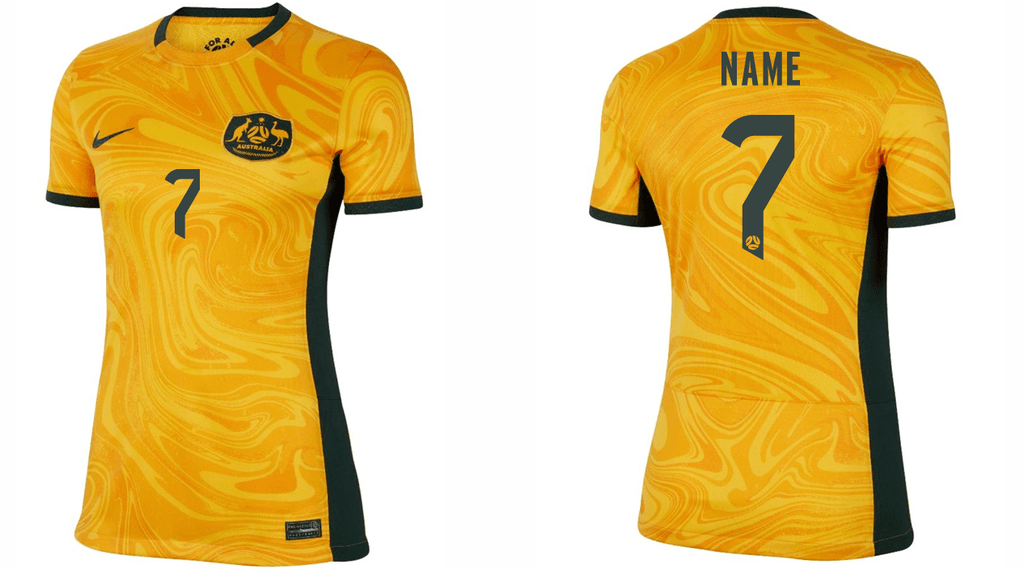 Matildas 22/23 Home Jersey - Custom Printing - GREEN