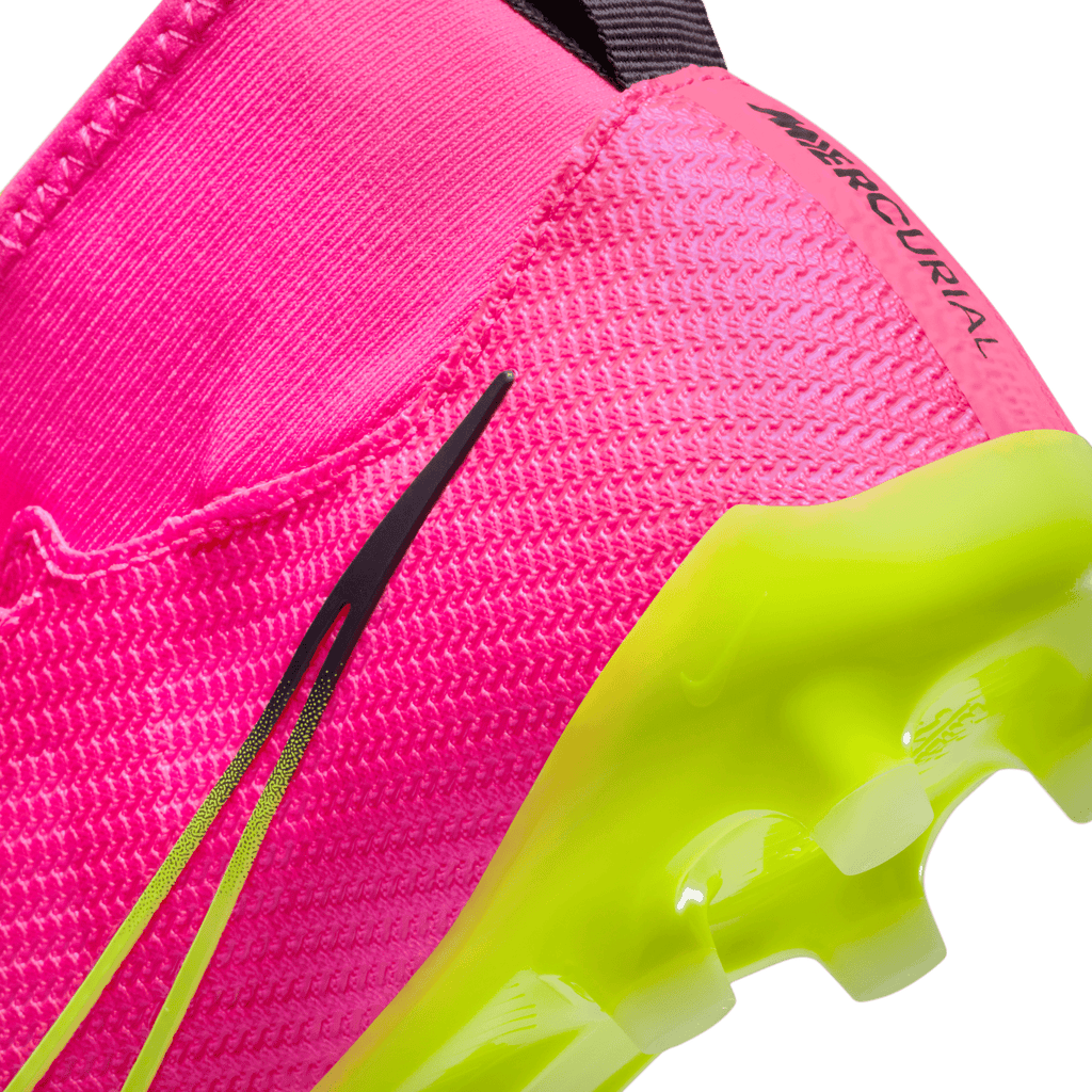 Nike Men's Zoom Mercurial Superfly 9 Academy FG/MG Pink/Volt, 13