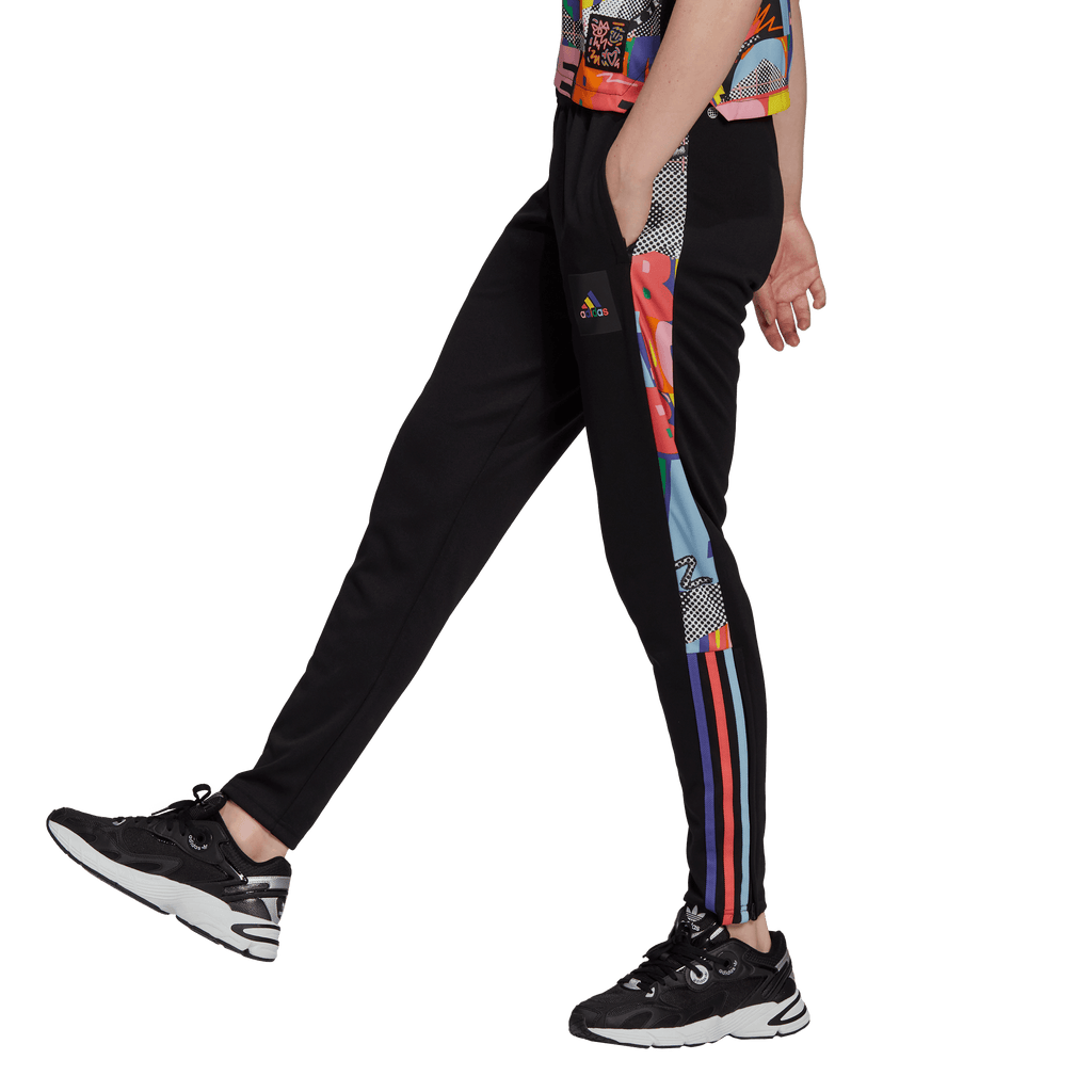 Side-striped sports trousers - Black/Multicoloured - Men | H&M GB